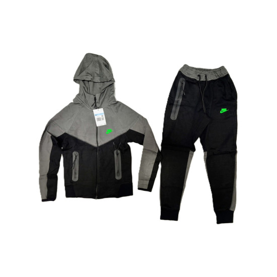 8413 Детски екип Tech Fleece черно тъмно сиво