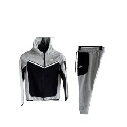 8427 Детски екип Tech Fleece светло сив черно