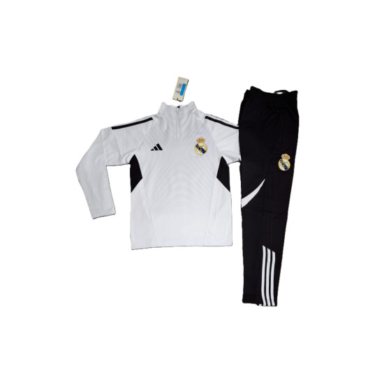 8429 Детски футболен екип тренировъчен Real Madrid бяло черно