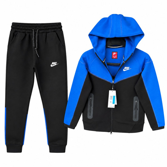 8522 Детски екип Tech Fleece черно синьо