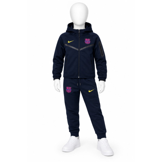 8529 Детски екип Tech Fleece Barcelona тъмно син