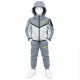 8526 Детски екип Tech Fleece тъмно сиво светло сиво и зелено