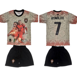 8378 Детски футболен комплект Portugal Ronaldo 7 червено със зелено