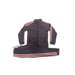 8339 Детски футболен екип Inter Miami сиво с розово