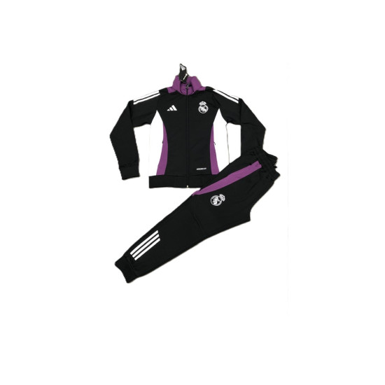8348 Детски футболен екип Real Madrid черно бяло и лилаво