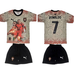 8378 Детски футболен комплект Portugal Ronaldo 7 червено със зелено