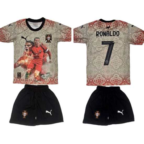 8378 Детски футболен комплект Portugal Ronaldo 7 червено със зелено