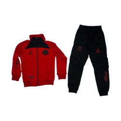 7766 Детски футболен екип Paris Saint Germain черно с червено горнище