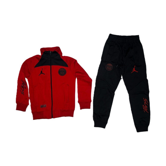 7766 Детски футболен екип Paris Saint Germain черно с червено горнище