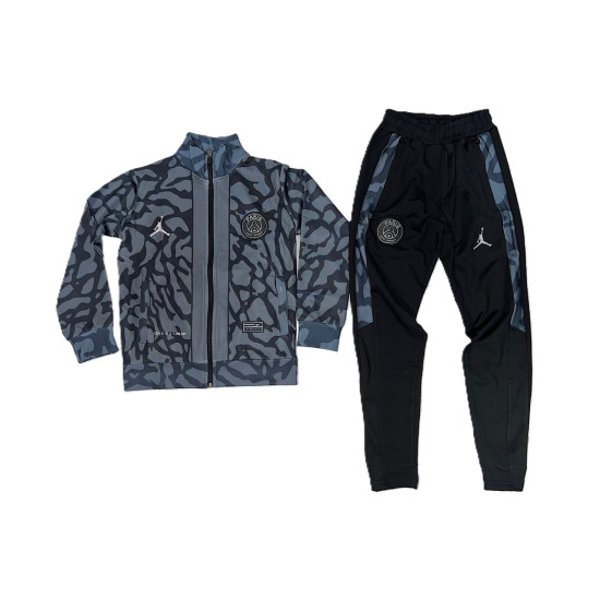 8142 Детски футболен екип Paris Saint Germain сиво черно