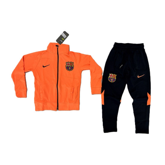 8105 Детски футболен екип Barcelona електриково оранжево и черно