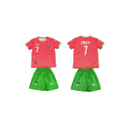 8377 Детски футболен комплект Portugal Ronaldo 7 червено със зелено