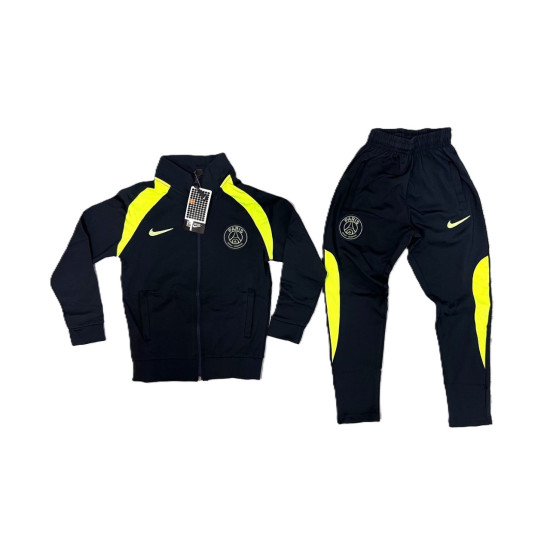 8265 Детски футболен екип Paris Saint Germain тъмно син електриково зелено