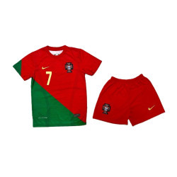 8024 Детски футболен комплект Portugal Ronaldo 7 червено със зелено