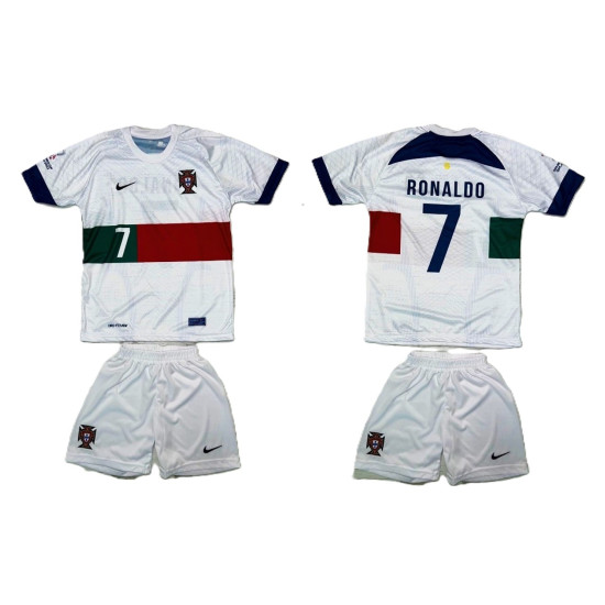 8125 Детски футболен комплект Portugal Ronaldo 7 червено със зелено