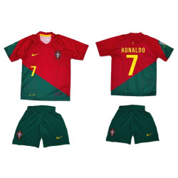 8124 Детски футболен комплект Portugal Ronaldo 7 червено със зелено